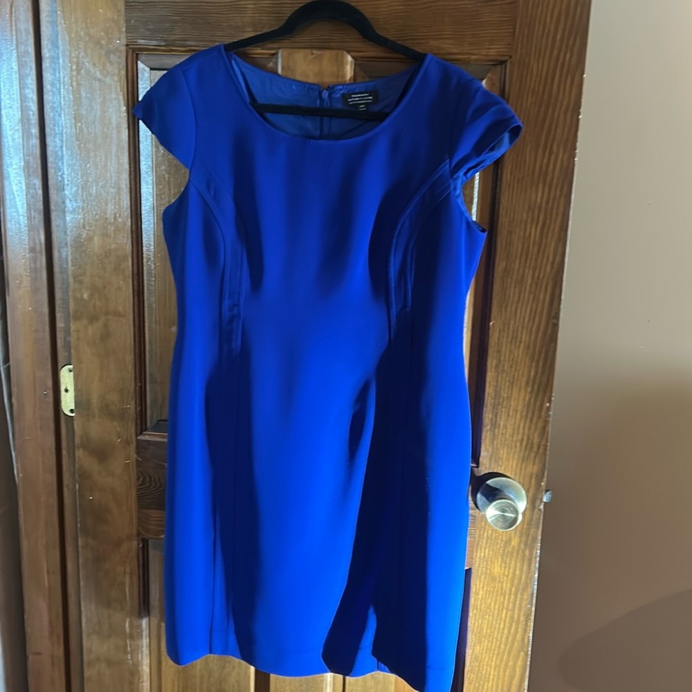 COPY - Dress with 2” patient leather belt. Dress 37”.Fully lined.